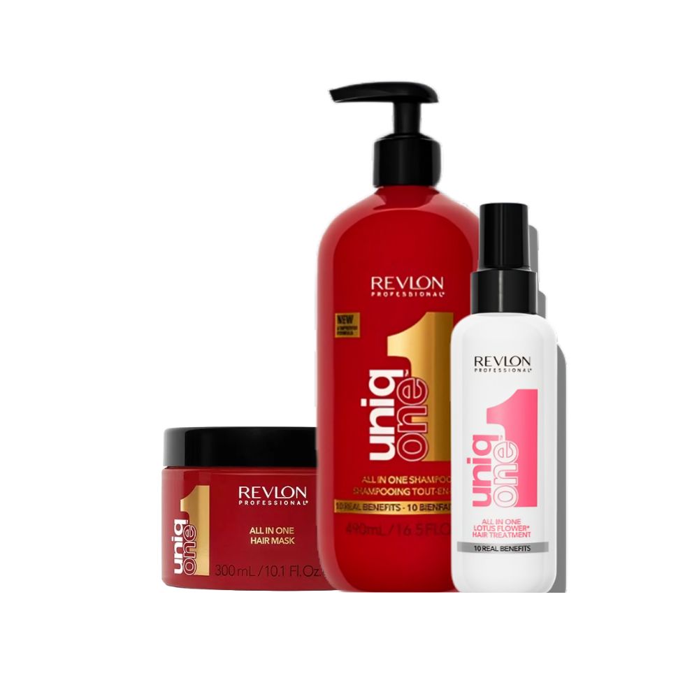 UniqONE™ Shampoo 490ml + UniqONE™ Mask 300ml + Leave-In Treatment 150ml - 3 in 1 Pack