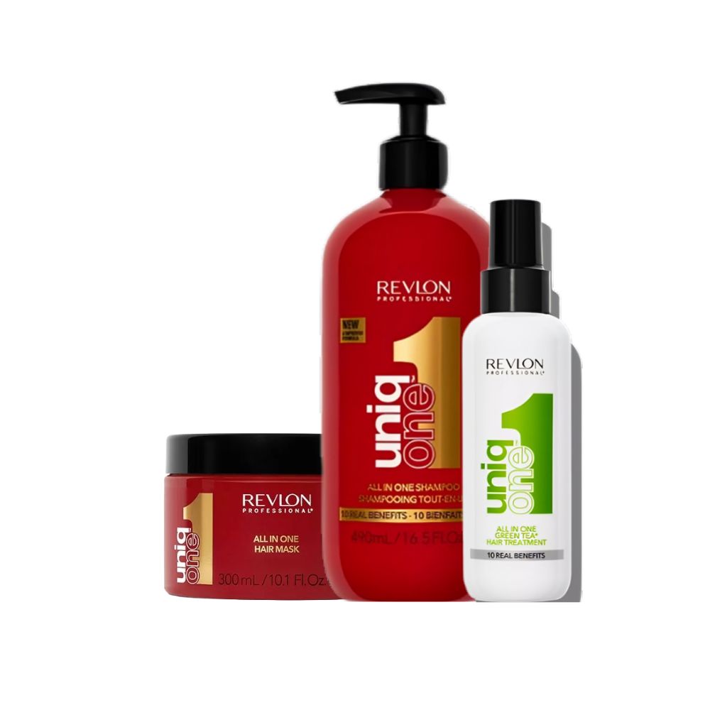 UniqONE™ Shampoo 490ml + UniqONE™ Mask 300ml + Leave-In Treatment 150ml - 3 in 1 Pack