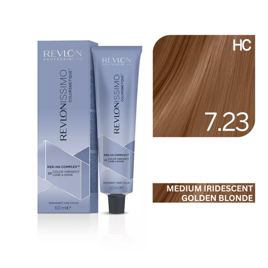 Revlonissimo Colorsmetique™ Professional Hair Color - High Coverage 7.23 - Medium Iridescent Golden Blonde