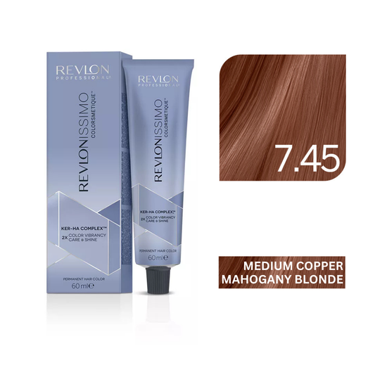 Revlonissimo Colorsmetique™ Professional Hair Color - 7.45 Medium Copper Mahogany Blonde