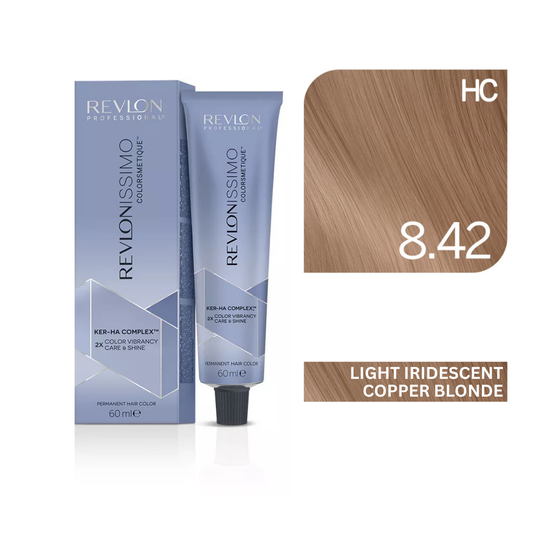Revlonissimo Colorsmetique™ Professional Hair Color - High Coverage 8.42 - Light Iridescent Copper Blonde