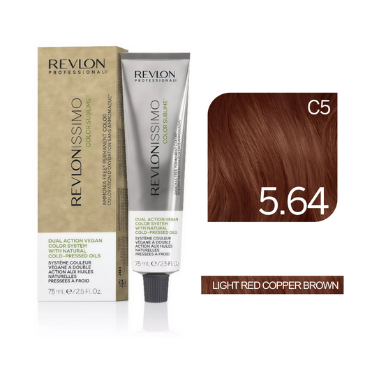 Color Sublime™ Ammonia Free - Light Red Copper Brown Hair Color Cream Permanent Hair Color, for Salon & Home Use - Rich Shades for Grey Coverage & Vibrant Hair Color – 75ml