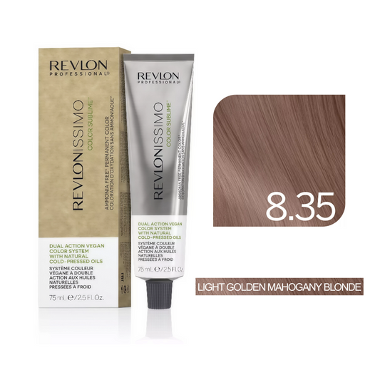 Color Sublime™ Ammonia Free -  Light Golden Mahogany Blonde Hair Color Cream Permanent Hair Color, for Salon & Home Use - Rich Shades for Grey Coverage & Vibrant Hair Color – 75ml