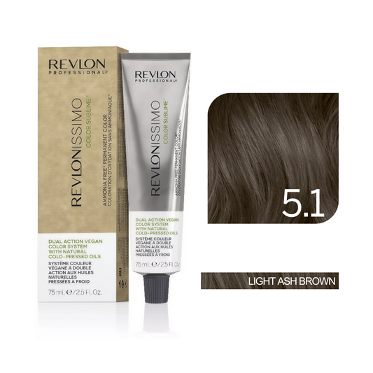 Color Sublime™ Ammonia Free - Light Ash Brown Hair Color Cream Permanent Hair Color, for Salon & Home Use - Rich Shades for Grey Coverage & Vibrant Hair Color – 75ml