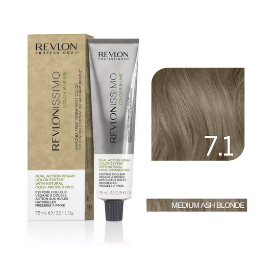 Color Sublime™ Ammonia Free - Medium Ash Blonde Hair Color Cream Permanent Hair Color, for Salon & Home Use - Rich Shades for Grey Coverage & Vibrant Hair Color – 75ml
