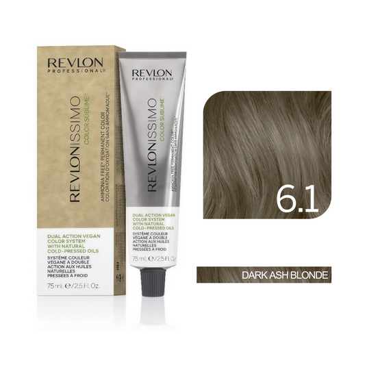 Color Sublime™ Ammonia Free - Dark Ash Blonde Hair Color Cream Permanent Hair Color, for Salon & Home Use - Rich Shades for Grey Coverage & Vibrant Hair Color – 75ml