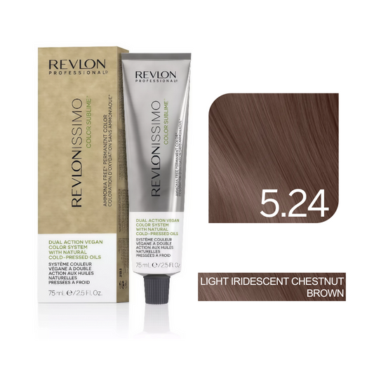 Color Sublime™ Ammonia Free - Light Iridescent Chestnut Brown Hair Color Cream Permanent Hair Color, for Salon & Home Use - Rich Shades for Grey Coverage & Vibrant Hair Color – 75ml
