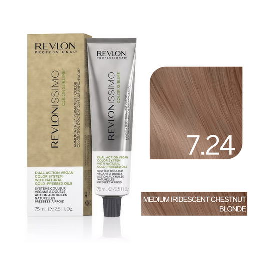 Color Sublime™ Ammonia Free -  Medium Iridescent Chestnut Blonde Hair Color Cream Permanent Hair Color, for Salon & Home Use - Rich Shades for Grey Coverage & Vibrant Hair Color – 75ml