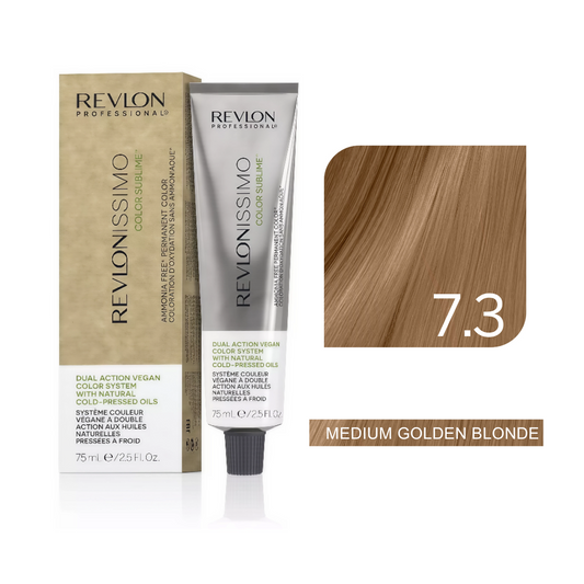 Color Sublime™ Ammonia Free - Mediumn Golden Blonde Hair Color Cream Permanent Hair Color, for Salon & Home Use - Rich Shades for Grey Coverage & Vibrant Hair Color – 75ml