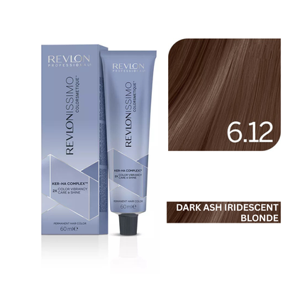 Revlonissimo Colorsmetique™ Professional Hair Color - 6.12 Dark Ash Iridescent Blonde