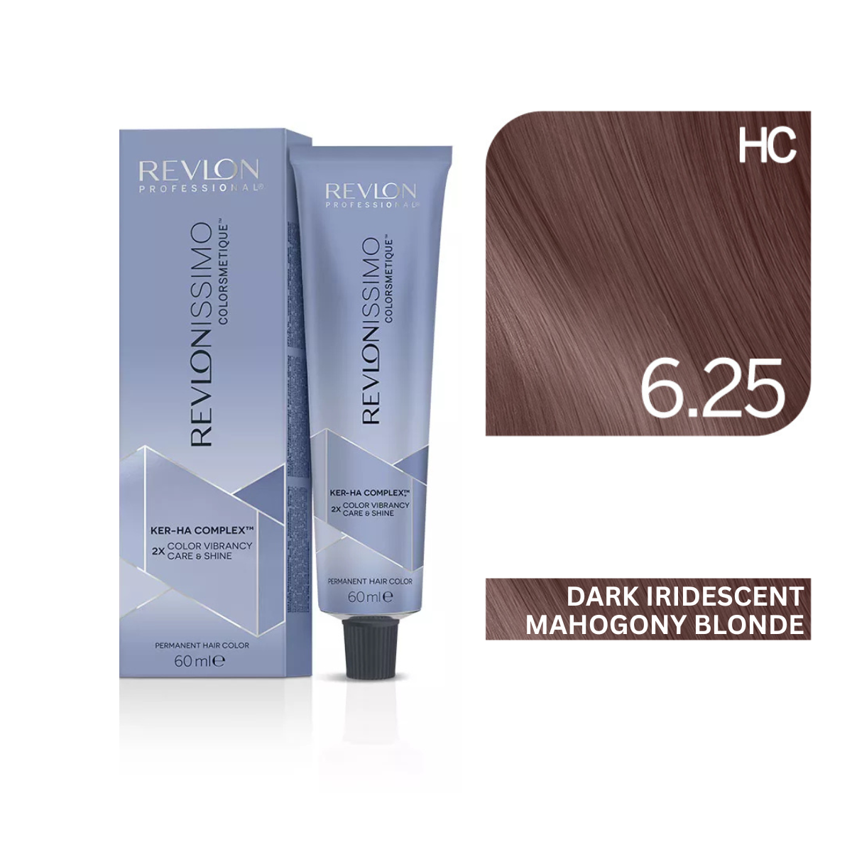 Revlonissimo Colorsmetique™ Professional Hair Color - High Coverage 6.25 - Dark Iridescent Mahogany Blonde