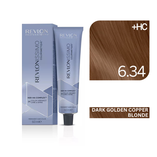 Revlonissimo Colorsmetique™ Professional Hair Color - High Coverage 6.34 - Dark Golden Copper Blonde