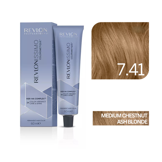 Revlonissimo Colorsmetique™ Professional Hair Color - 7.41 Medium Chestnut Ash Blonde