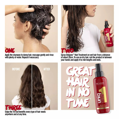 UniqONE™ DUO-PACK All-in-One Leave-In Hair Treatment Classic Fragrance 150ml + Shampoo 230ml