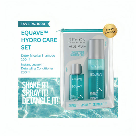 EQUAVE™ Hydro Care Set: Deep Cleansing Detox Micellar Shampoo 100ml and Instant Detangling Conditioner 200ml