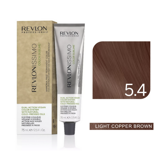 Color Sublime™ Ammonia Free - Light Copper Brown Hair Color Cream Permanent Hair Color, for Salon & Home Use - Rich Shades for Grey Coverage & Vibrant Hair Color – 75ml
