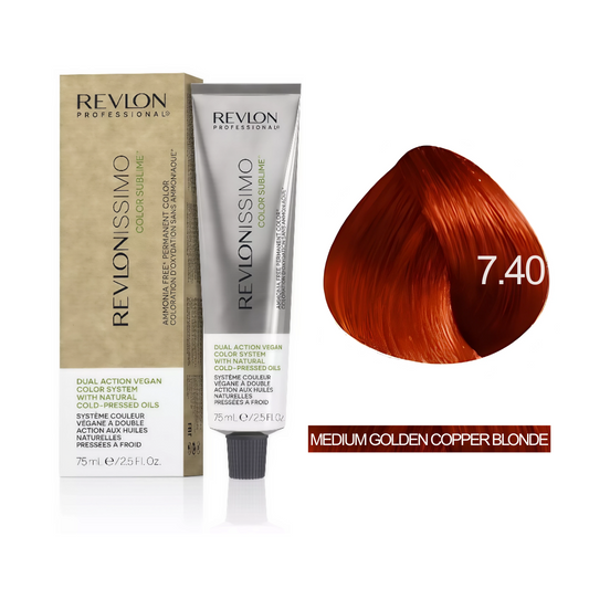 Color Sublime™ Ammonia Free -  Intense Medium Copper Blonde Hair Color Cream Permanent Hair Color, for Salon & Home Use - Rich Shades for Grey Coverage & Vibrant Hair Color – 75ml