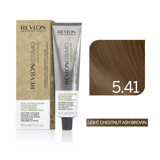 Color Sublime™ Ammonia Free - Light Chestnut Ash Brown Hair Color Cream Permanent Hair Color, for Salon & Home Use - Rich Shades for Grey Coverage & Vibrant Hair Color – 75ml